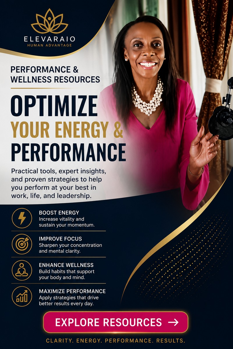 Performance and wellness resources from ElevarAio helping professionals optimize energy, improve focus, enhance wellness, and achieve sustained performance in the age of AI.